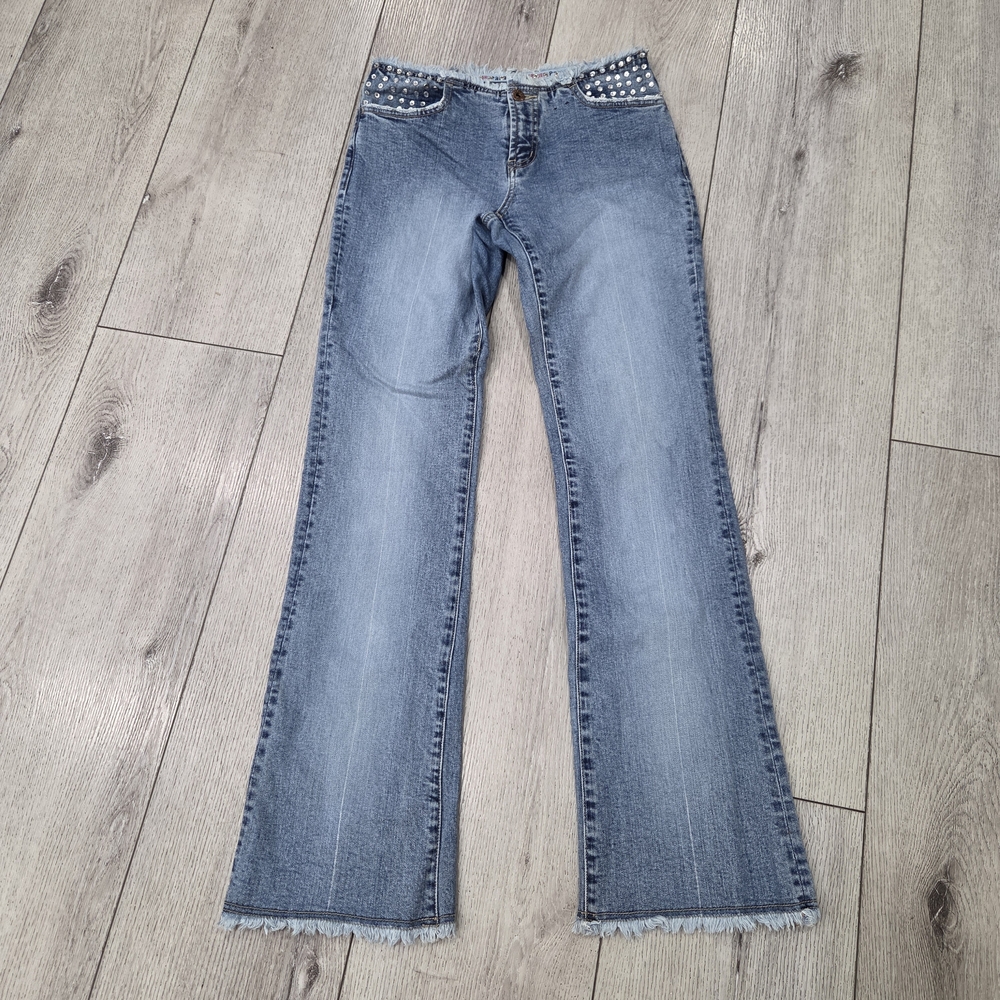 Parasuco Studded Blue Flare Jeans